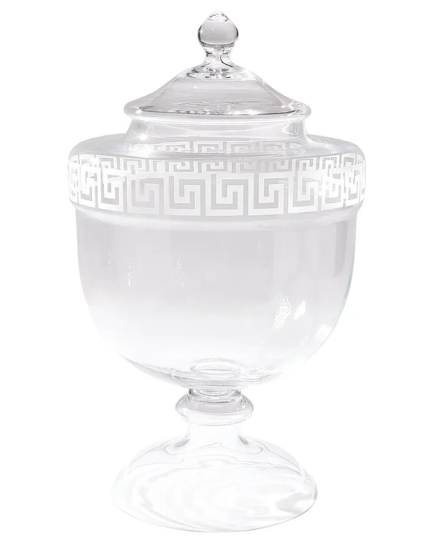 Greek Key Urn - Clear Glass image