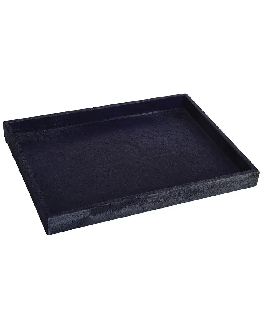 Hair-on-Hide Tray - Blue, Leather