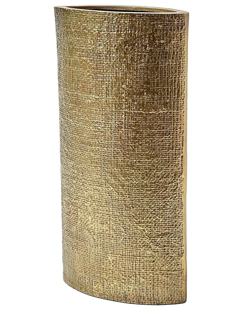 Hemp Etched Vase - Brass, Aluminum image