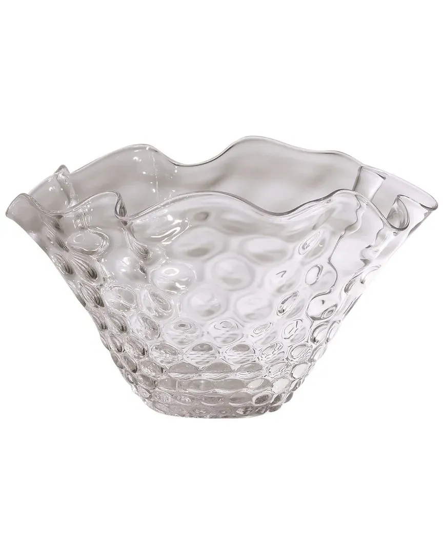 Honeycomb Optic Wavy Bowl - Clear, Glass image