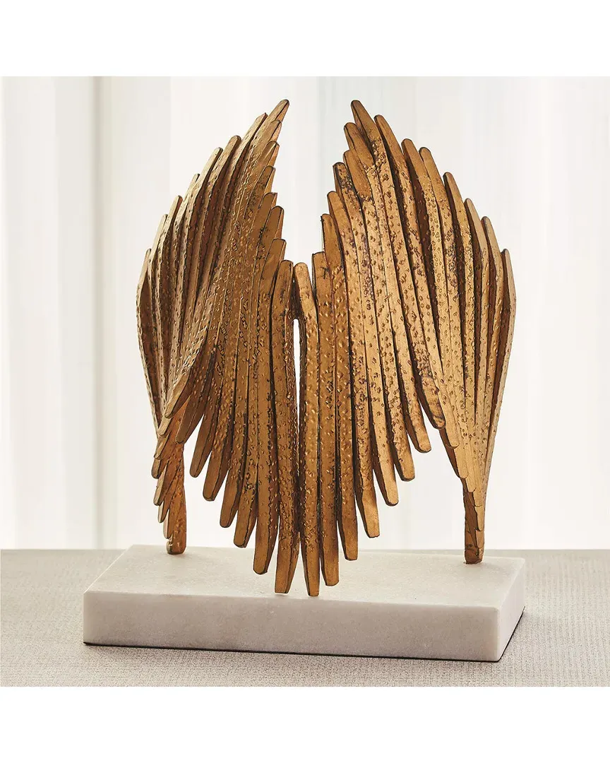 Icarus Winged Sculpture - Brass, Iron image