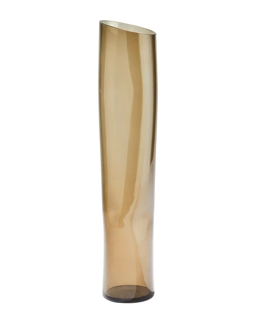 Large Dimple Vase - Brown, Art Glass