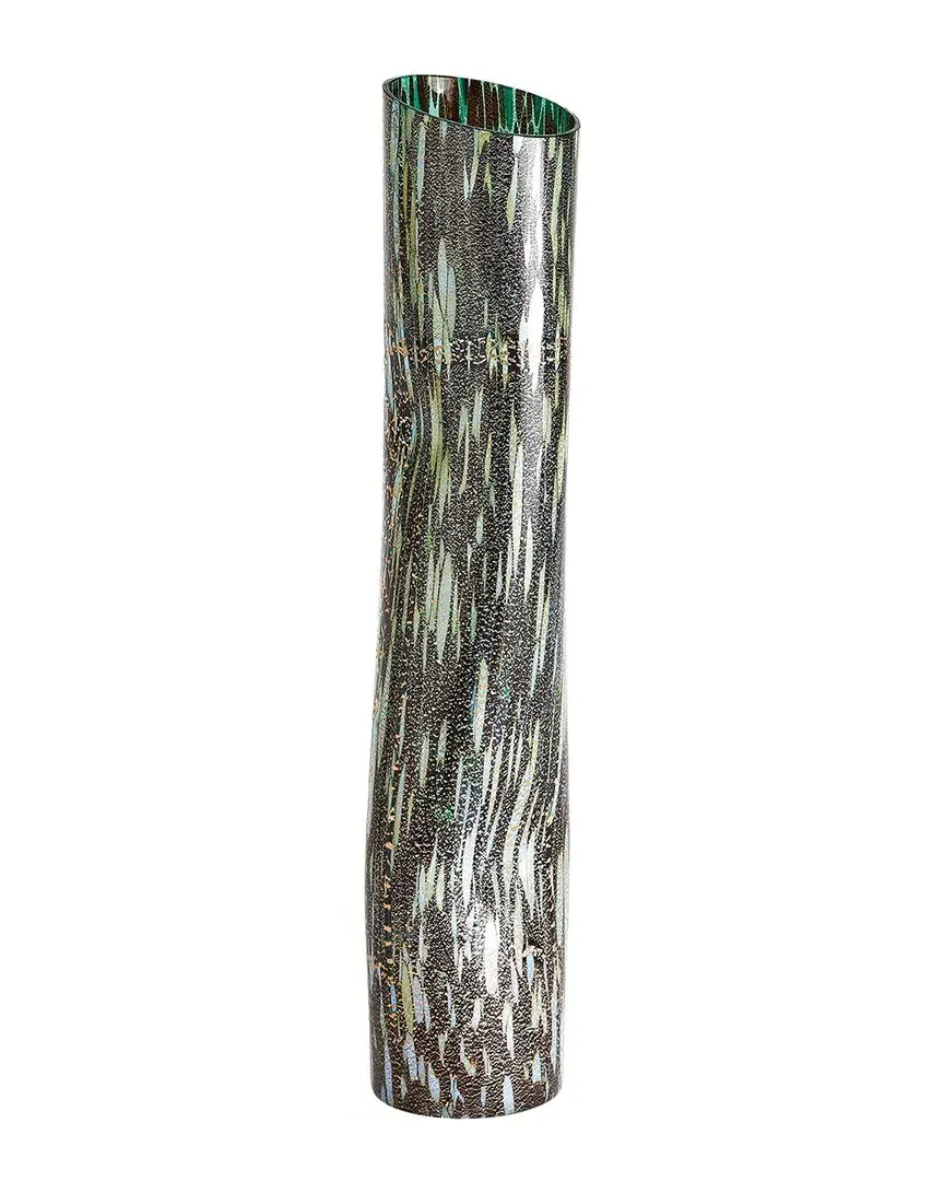 Large Dimple Vase - Green, Art Glass image