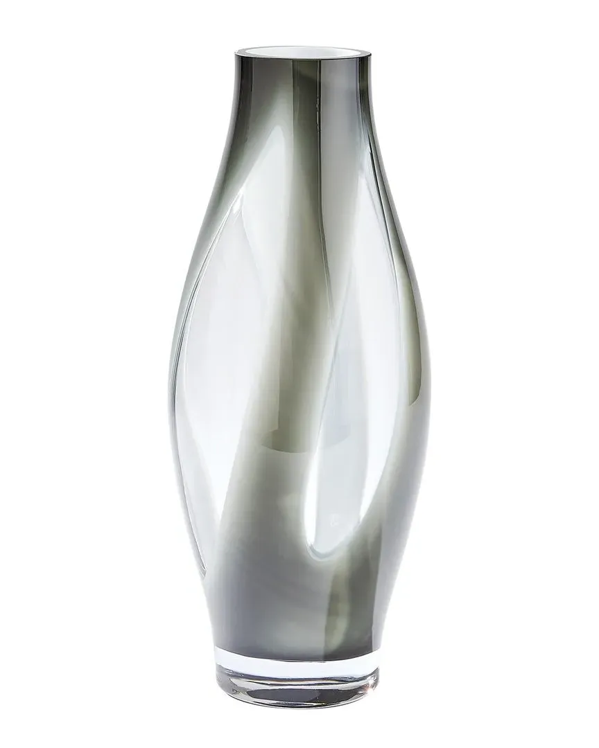 Large Fly Through Vase - Grey, Art Glass image