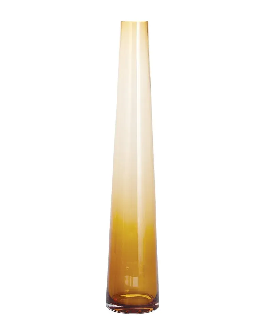 Large Glass Tower Vase - Yellow image