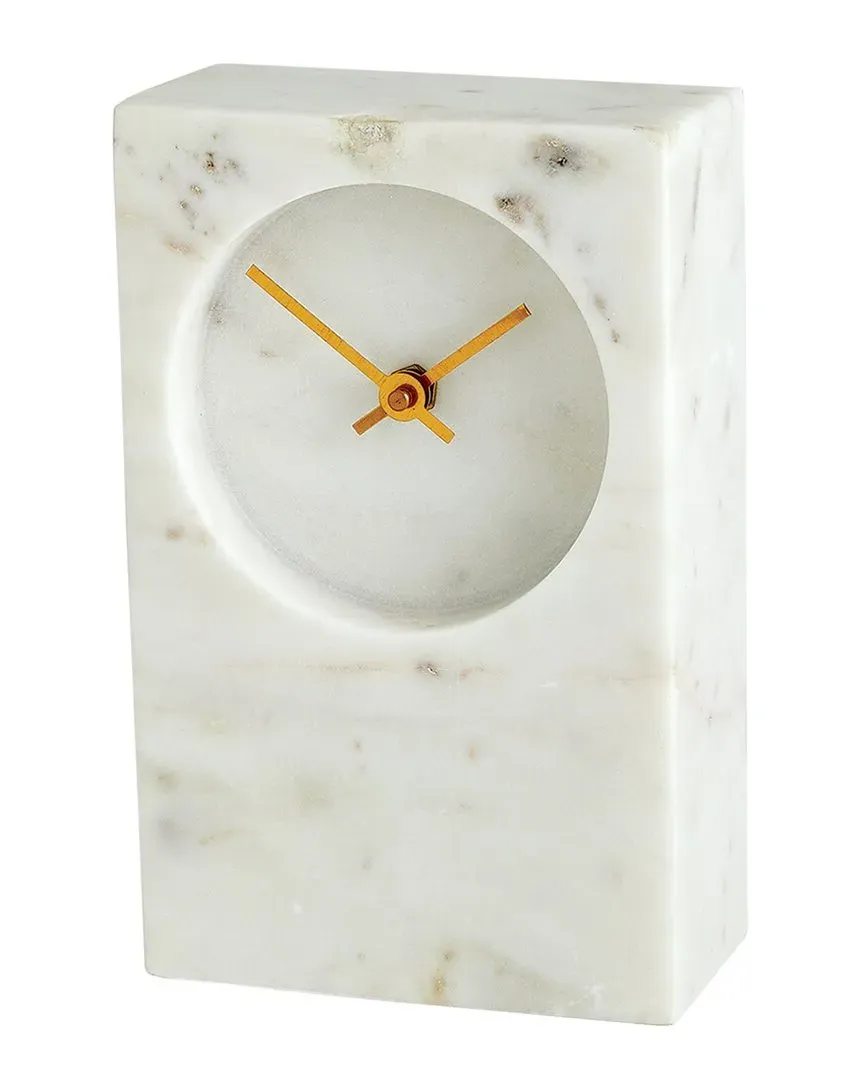 Marble Tower Clock - Brass