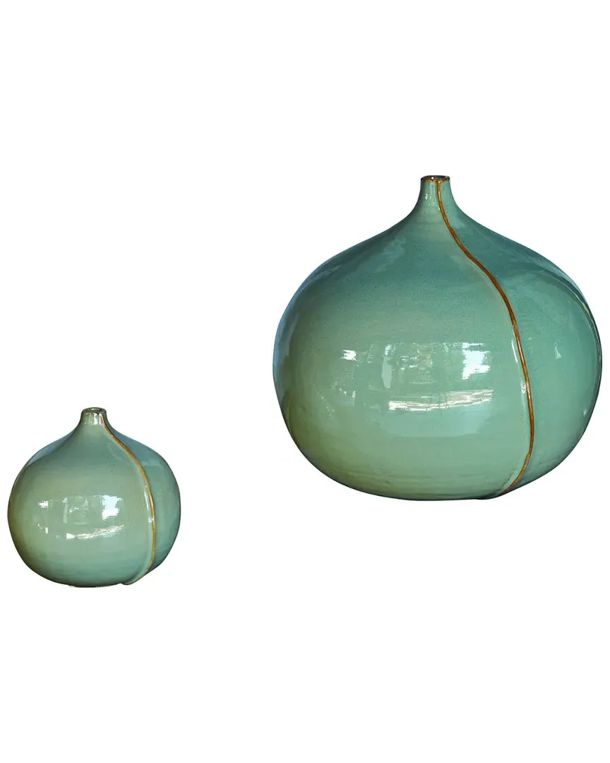 Milo Bulbous Vase - Blue