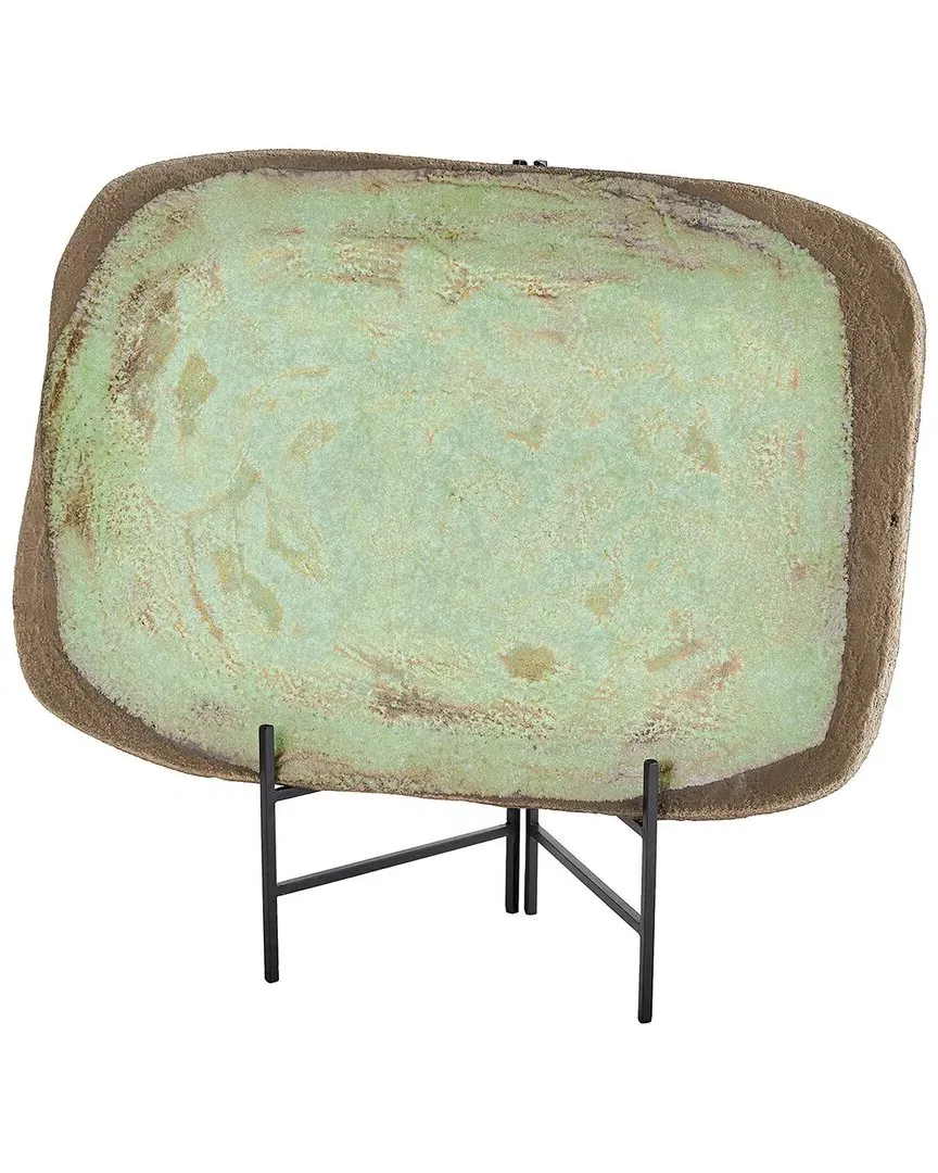 Monument Platter - Green, Stoneware image
