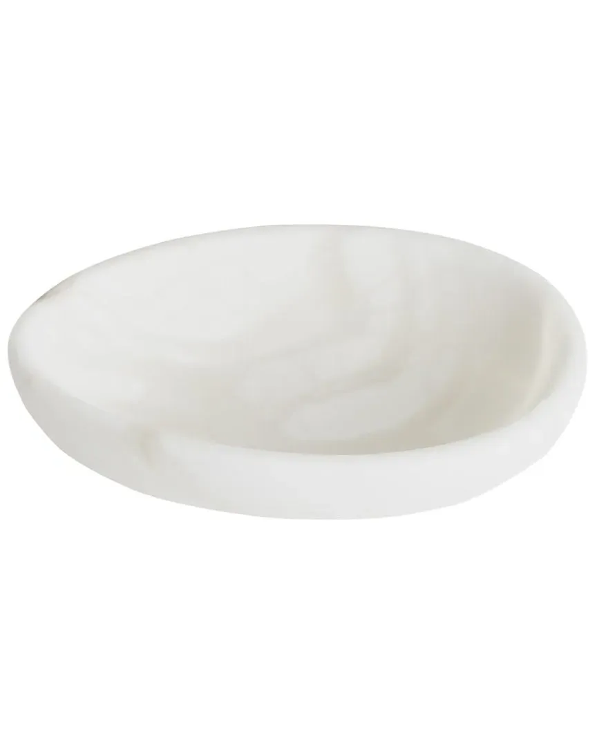 Oblique Bowl - White, Alabaster image