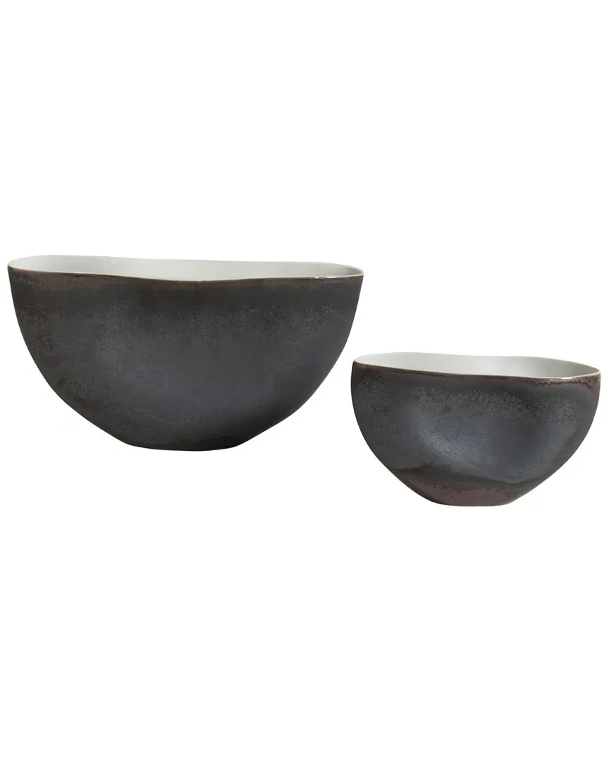 Oxus Pinched Bowl - Brown, Porcelain image