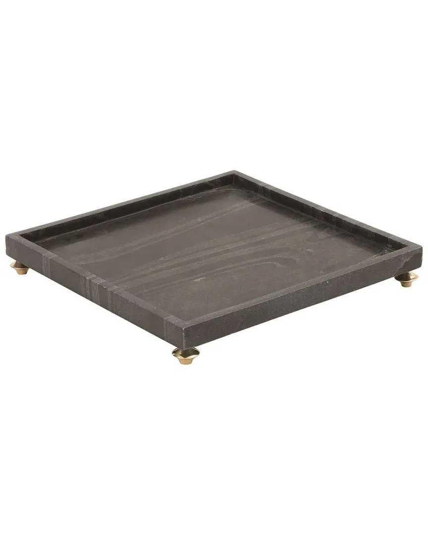 Quintessential Square Tray - Black, Marble image