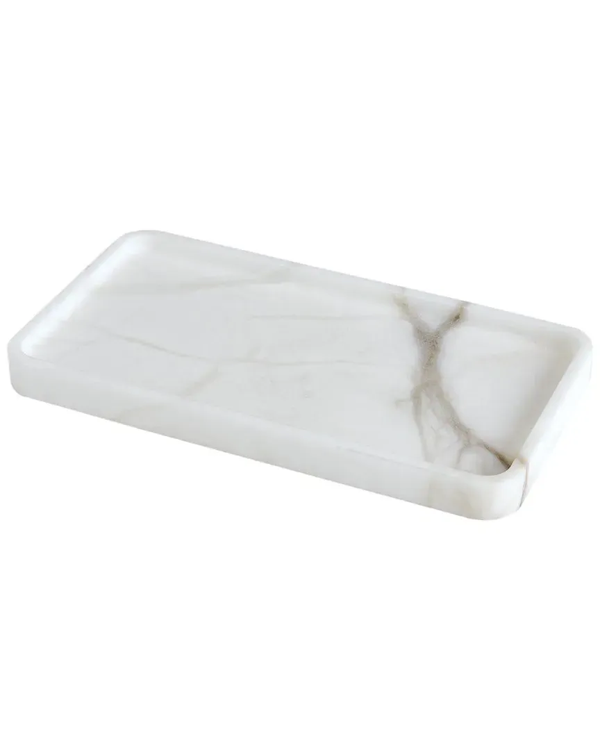 Raggio Rectangular Tray - White, Alabaster
