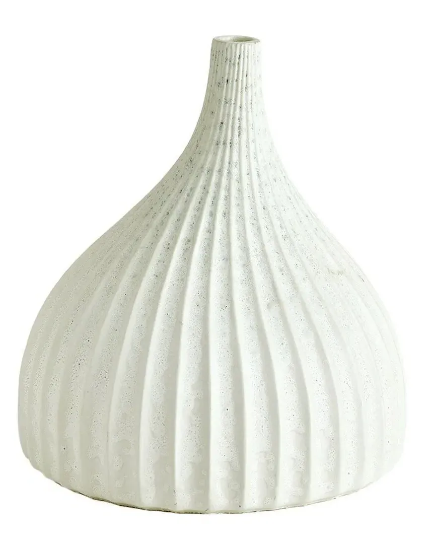 Small Dewdrop Vase - White, Earthenware image