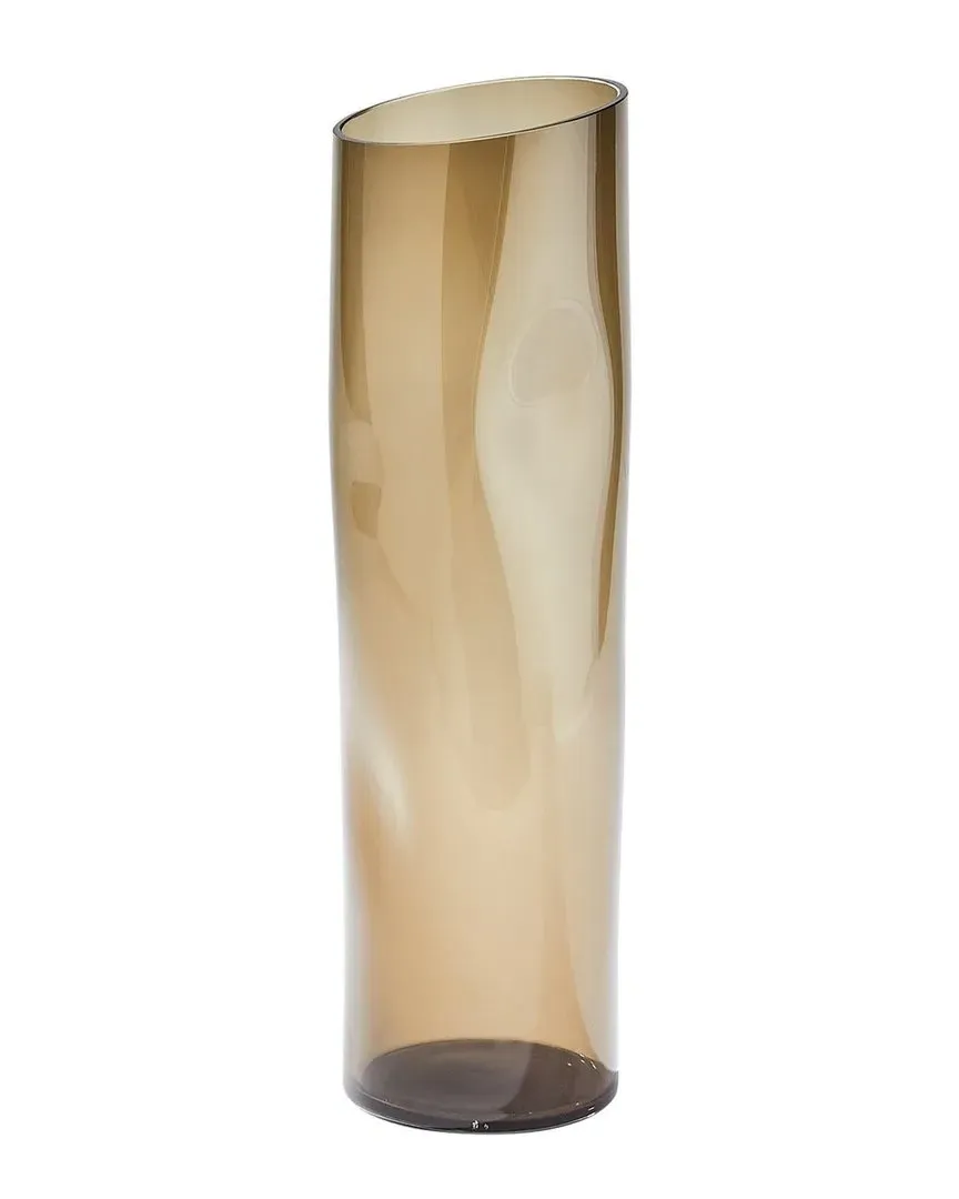 Small Dimple Vase - Brown, Art Glass