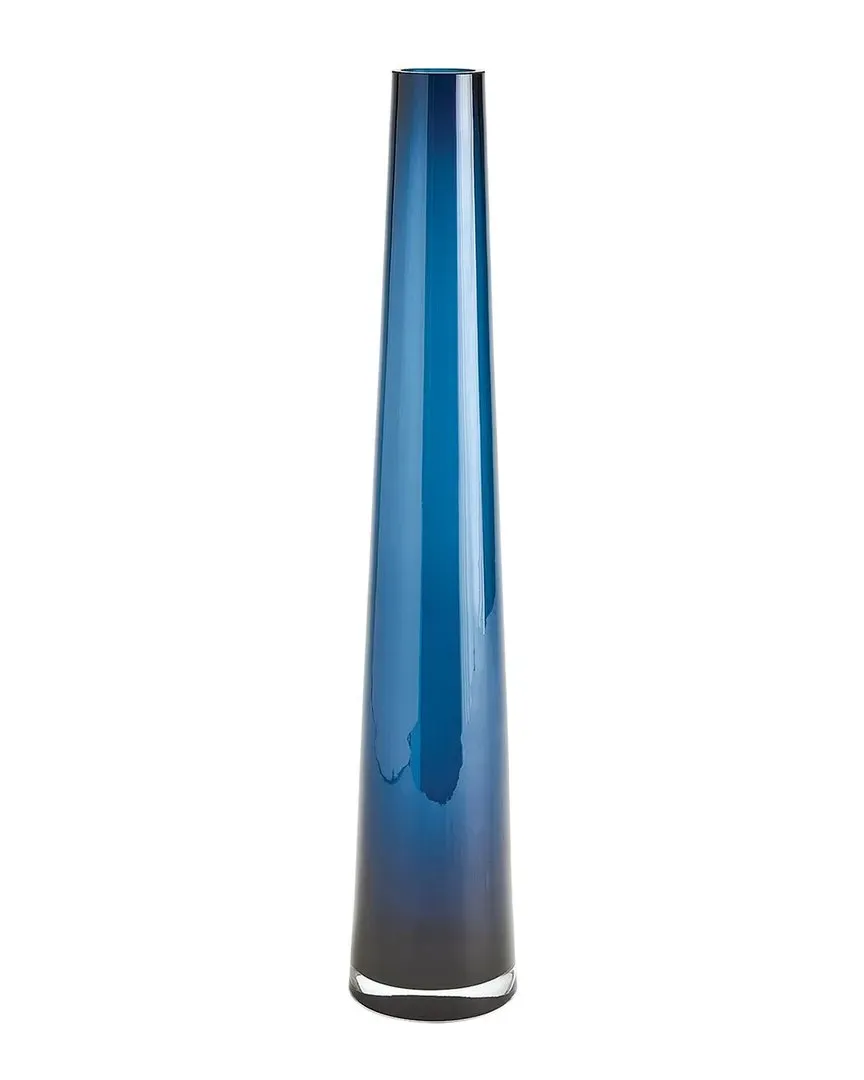Small Glass Tower Vase - Blue