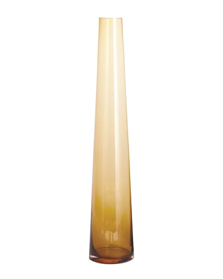 Small Glass Tower Vase - Yellow image