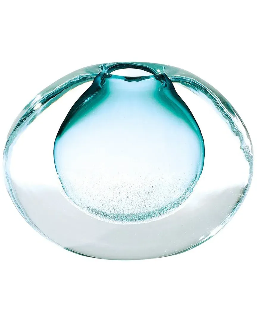 Small Micro Bubble Vase - Blue, Art Glass