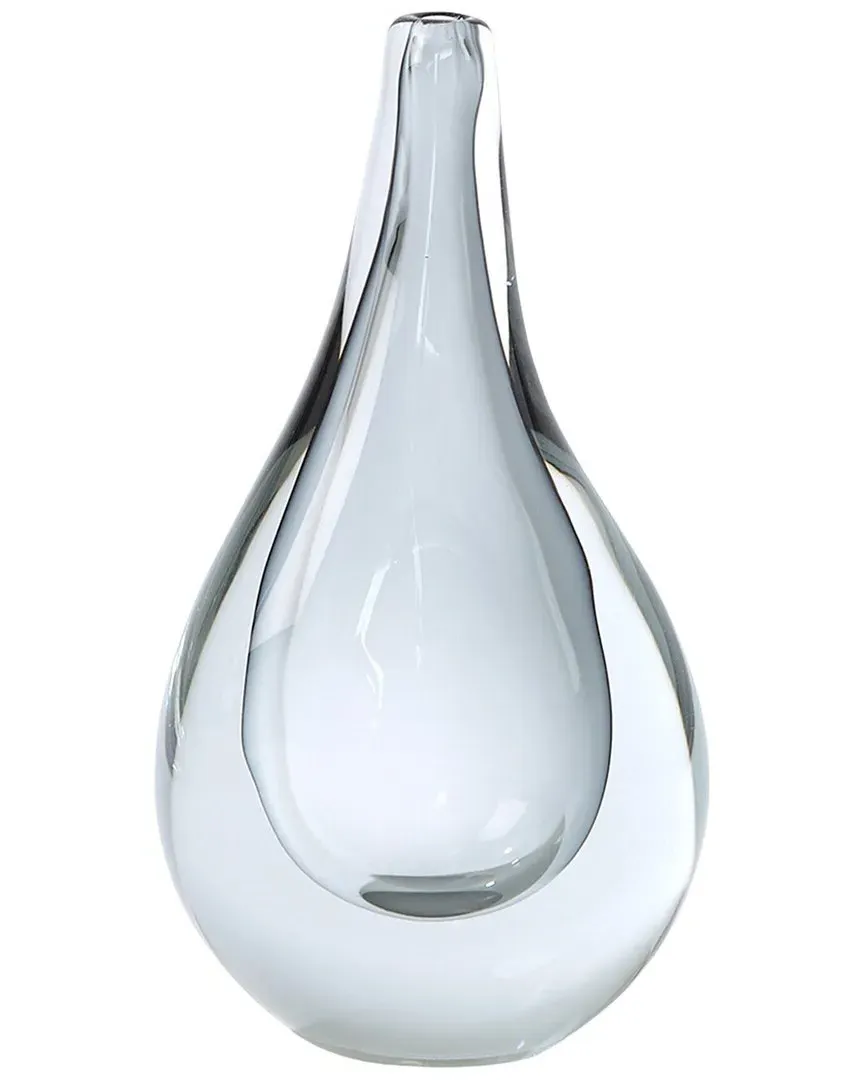 Stretched Neck Vase - Grey, Art Glass image