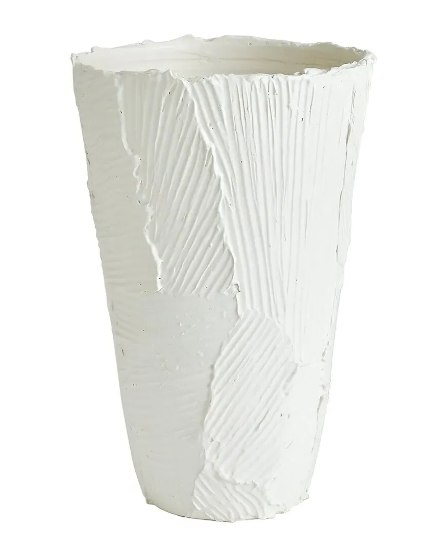 Tall Chip Vase - White, Ceramic image
