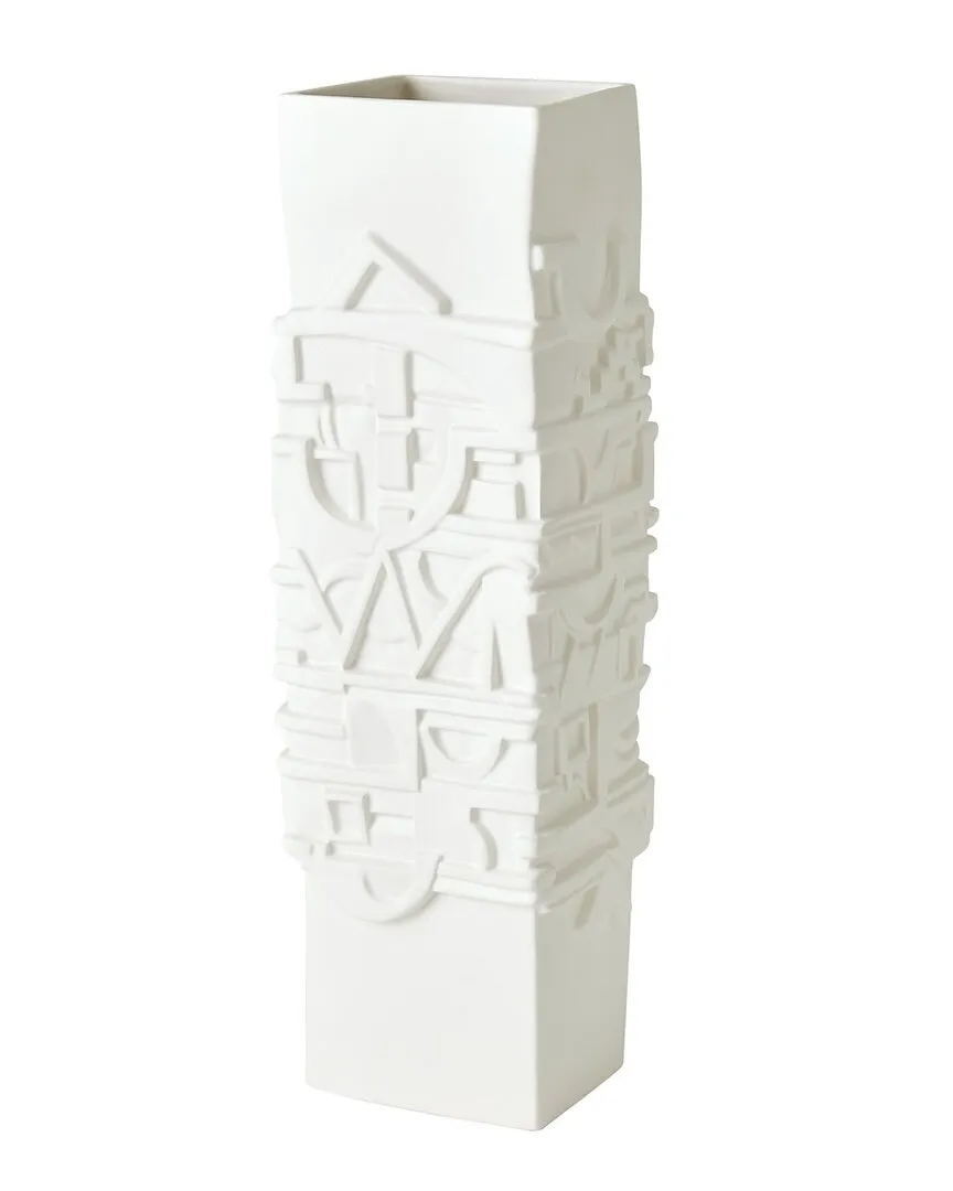 Totem Vase - White, Earthenware image