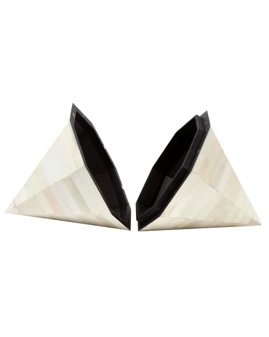 Triangle Cone Storage Box - White, Bone