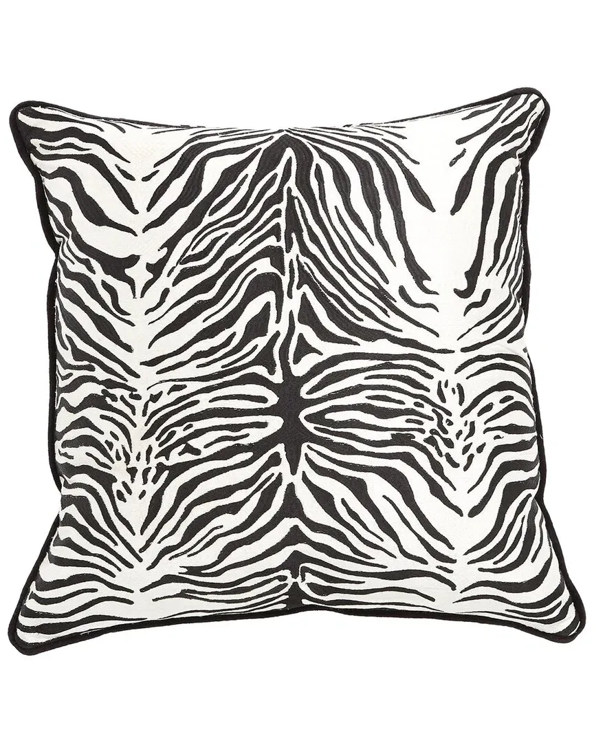 Zebra Pillow - White, Black