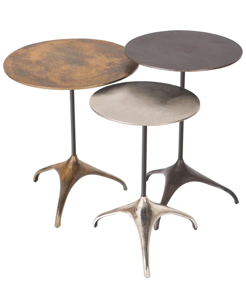 Leoni 3-Piece Nesting Tables - Black, Iron image