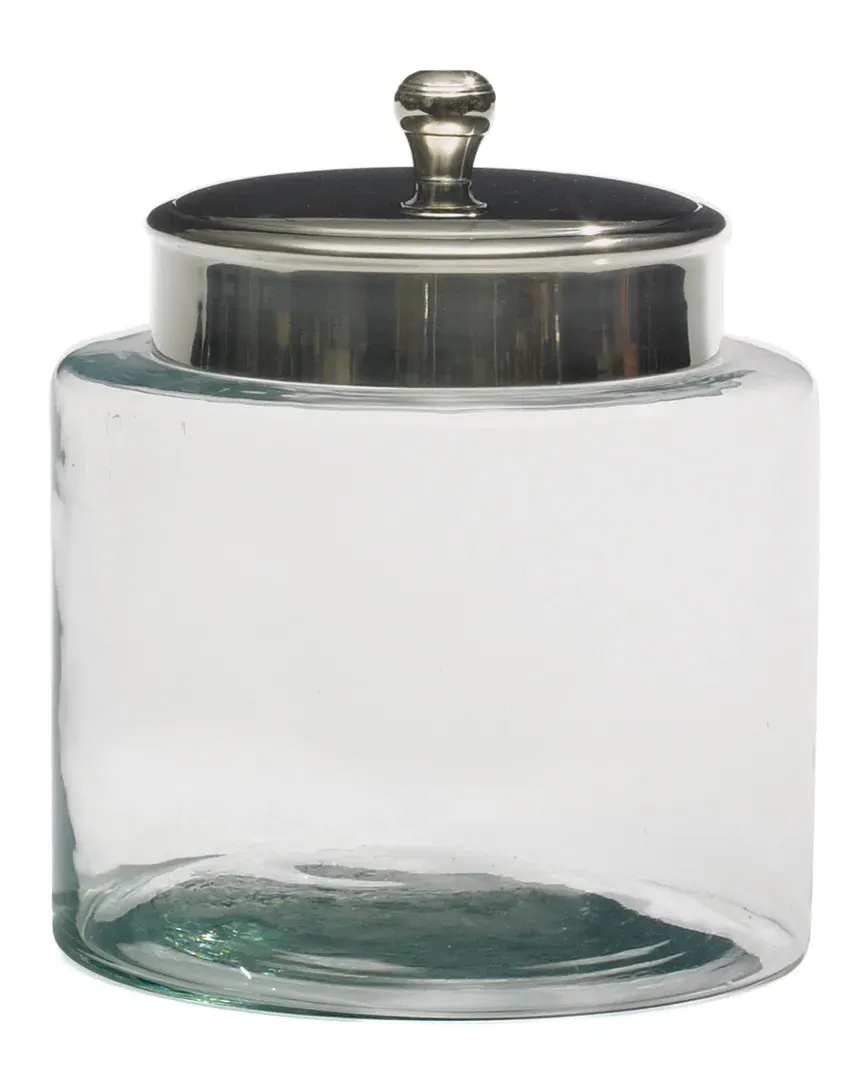 Medium Glass Pantry Jar - Clear, Nickel image