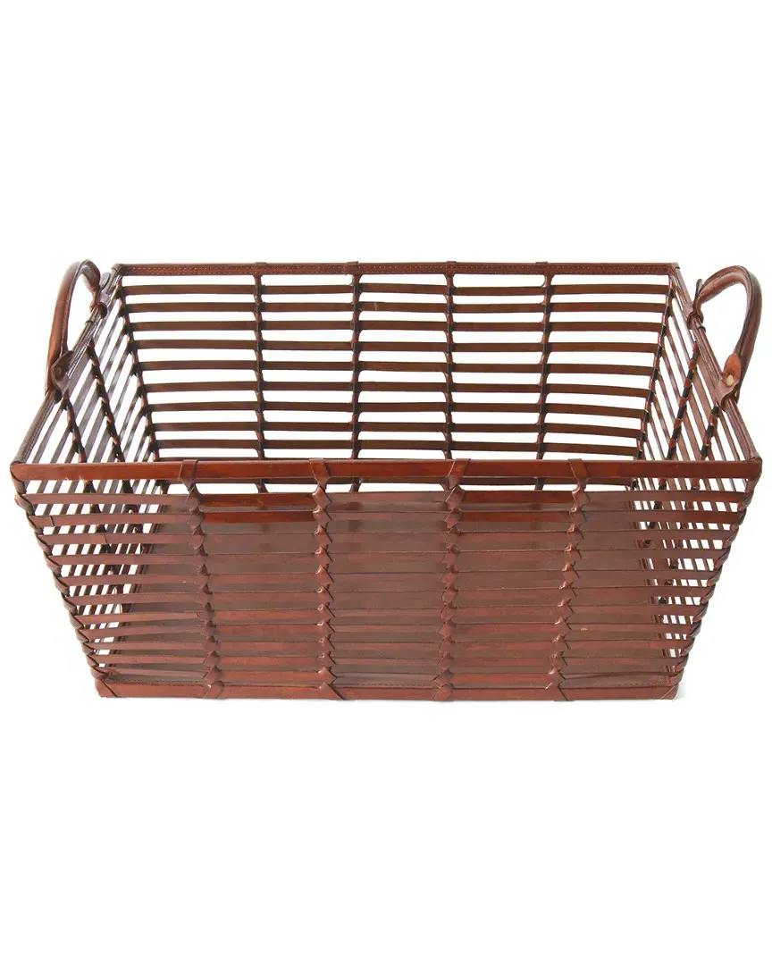 Mitchell Leather Basket - Cigar image