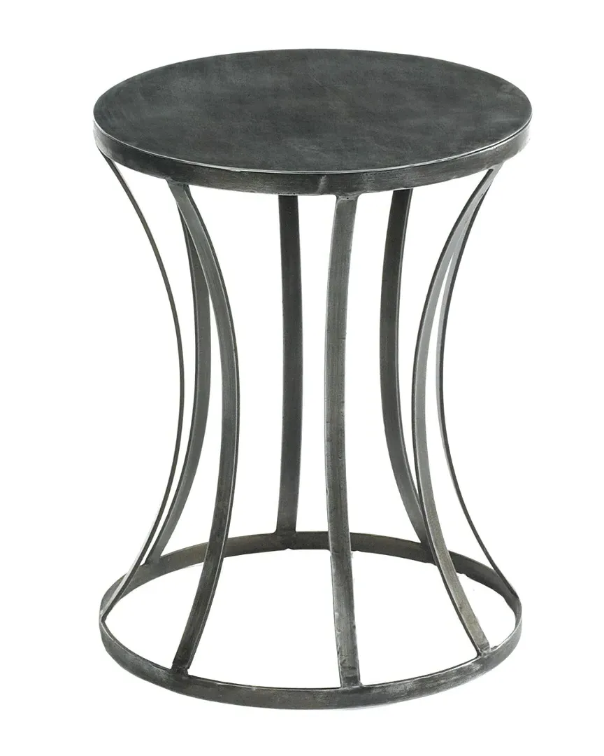 Tin Round End Table - Black image