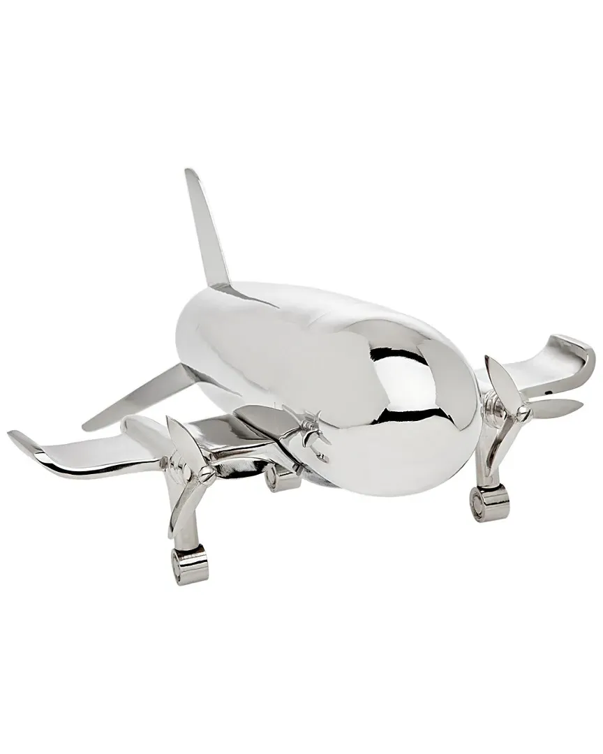 Airplane Cocktail Shaker with Stand - Nickel Plate image