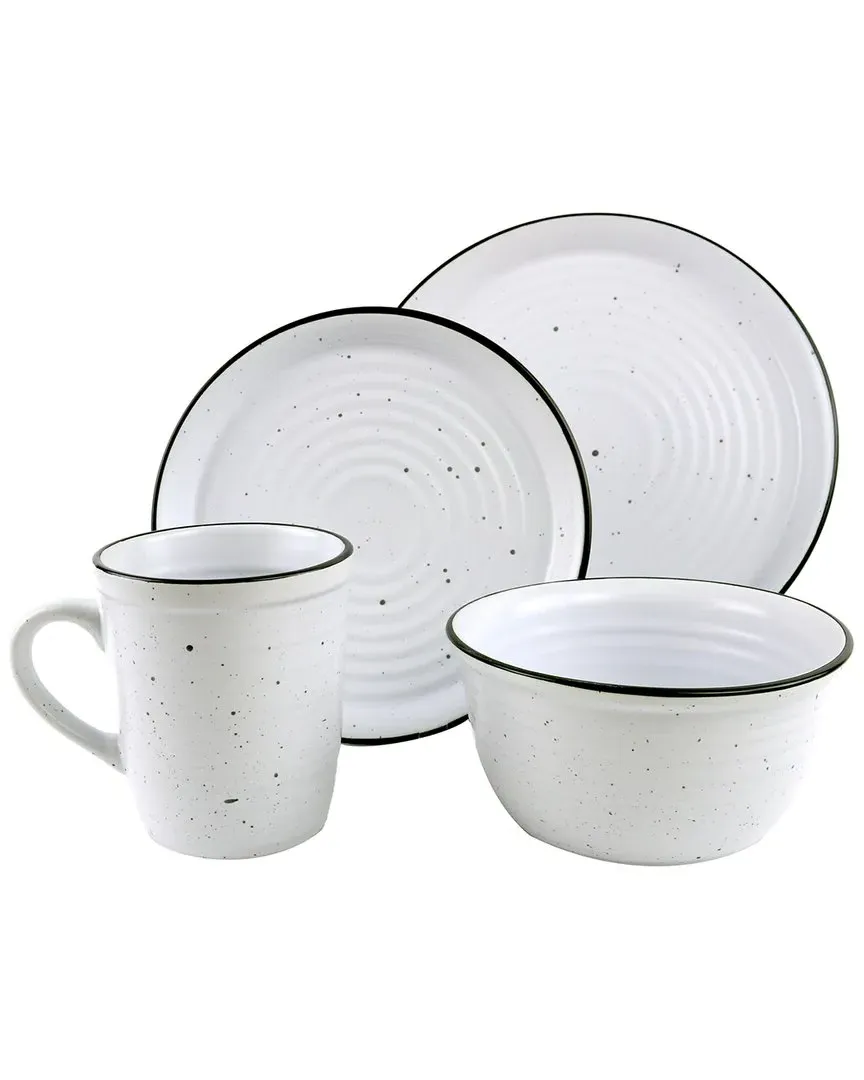 Bistro 16pc Dinnerware Set - White, Stoneware image