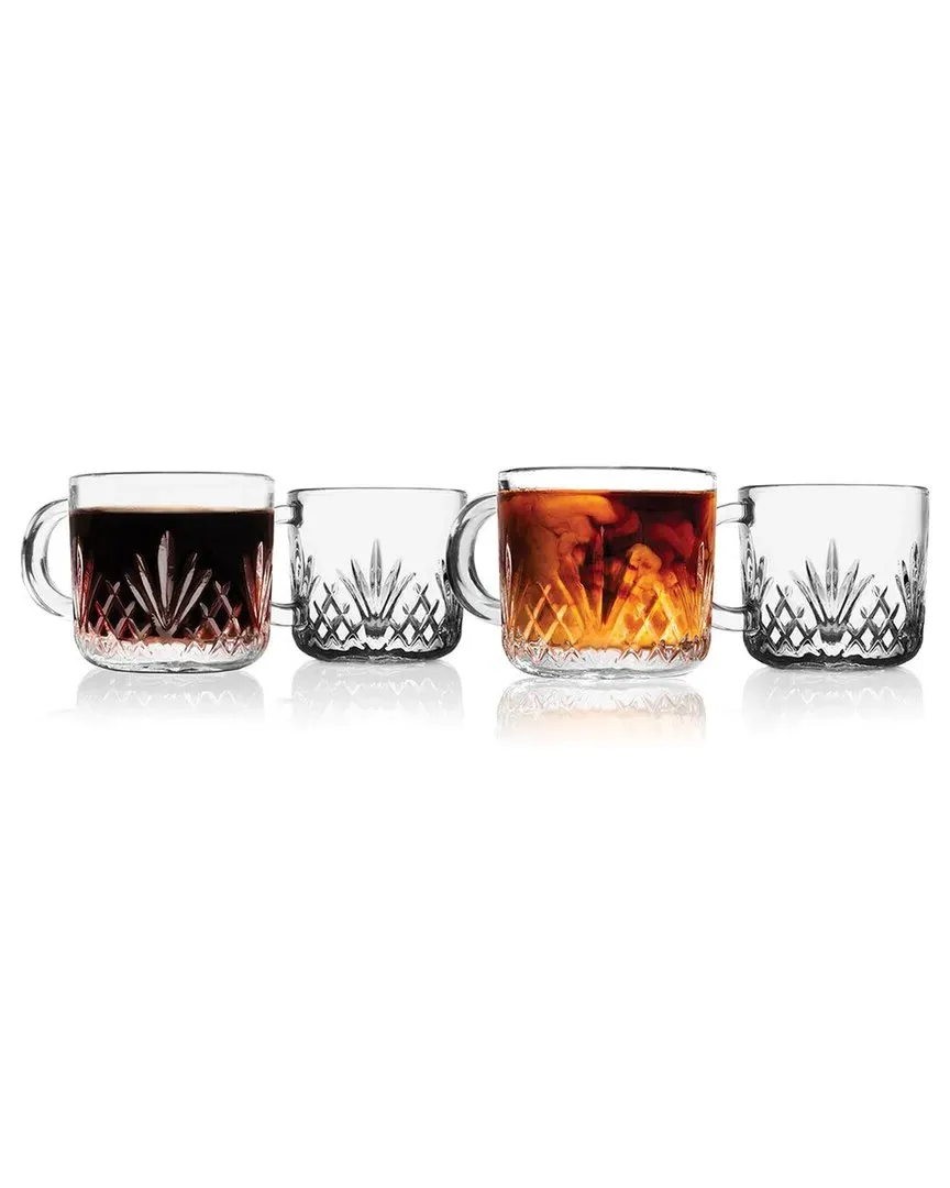 Dublin Set of 4 Espresso Mugs - Clear, Unleaded Crystal