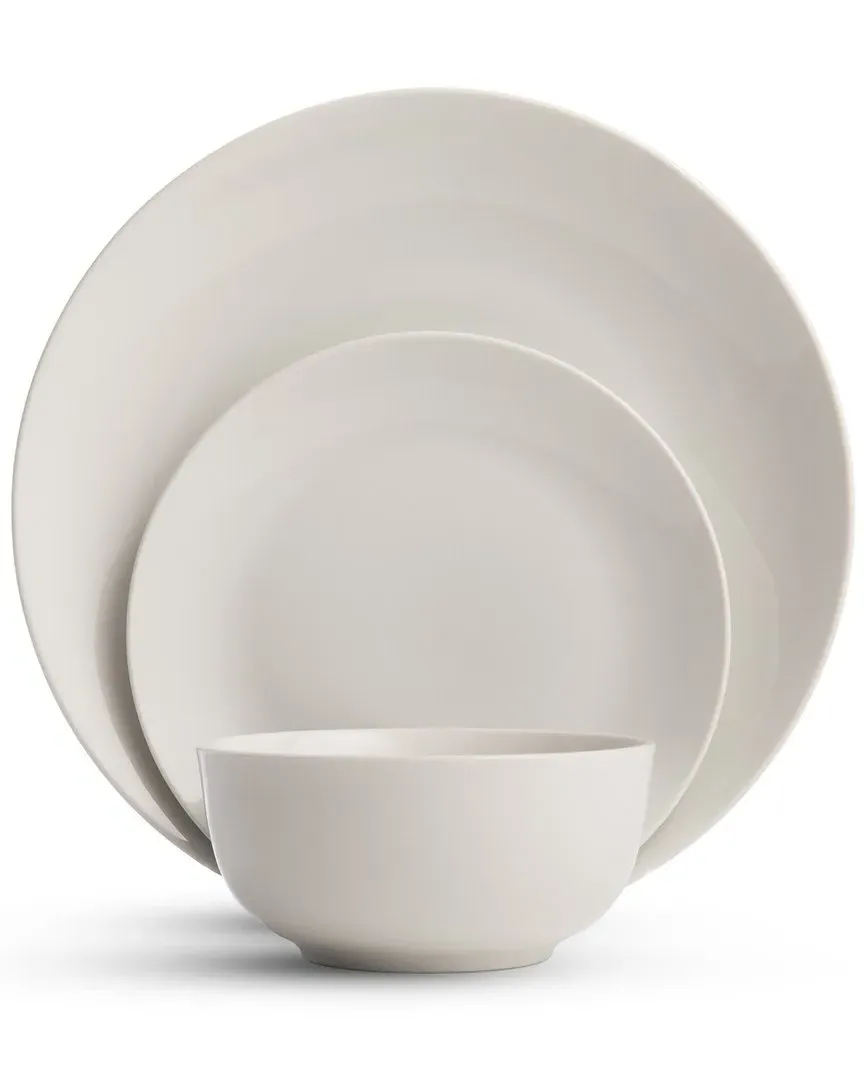 Jasmine 12pc Dinnerware Set Service for 4 - White, Porcelain image