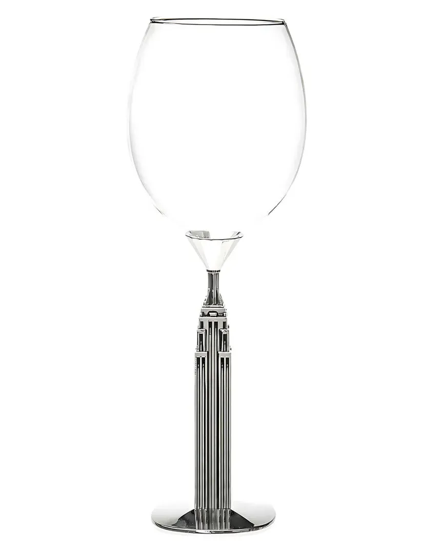 Landmark Chrysler Wine Glass - Clear, Stainless Steel image