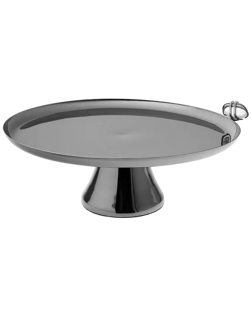 Midnight Pebble Cake Stand - Black, Stainless Steel