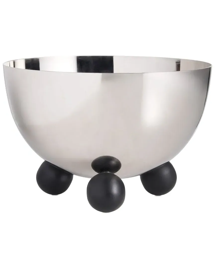 Temari Footed Nut Bowl - Black, Stainless Steel image
