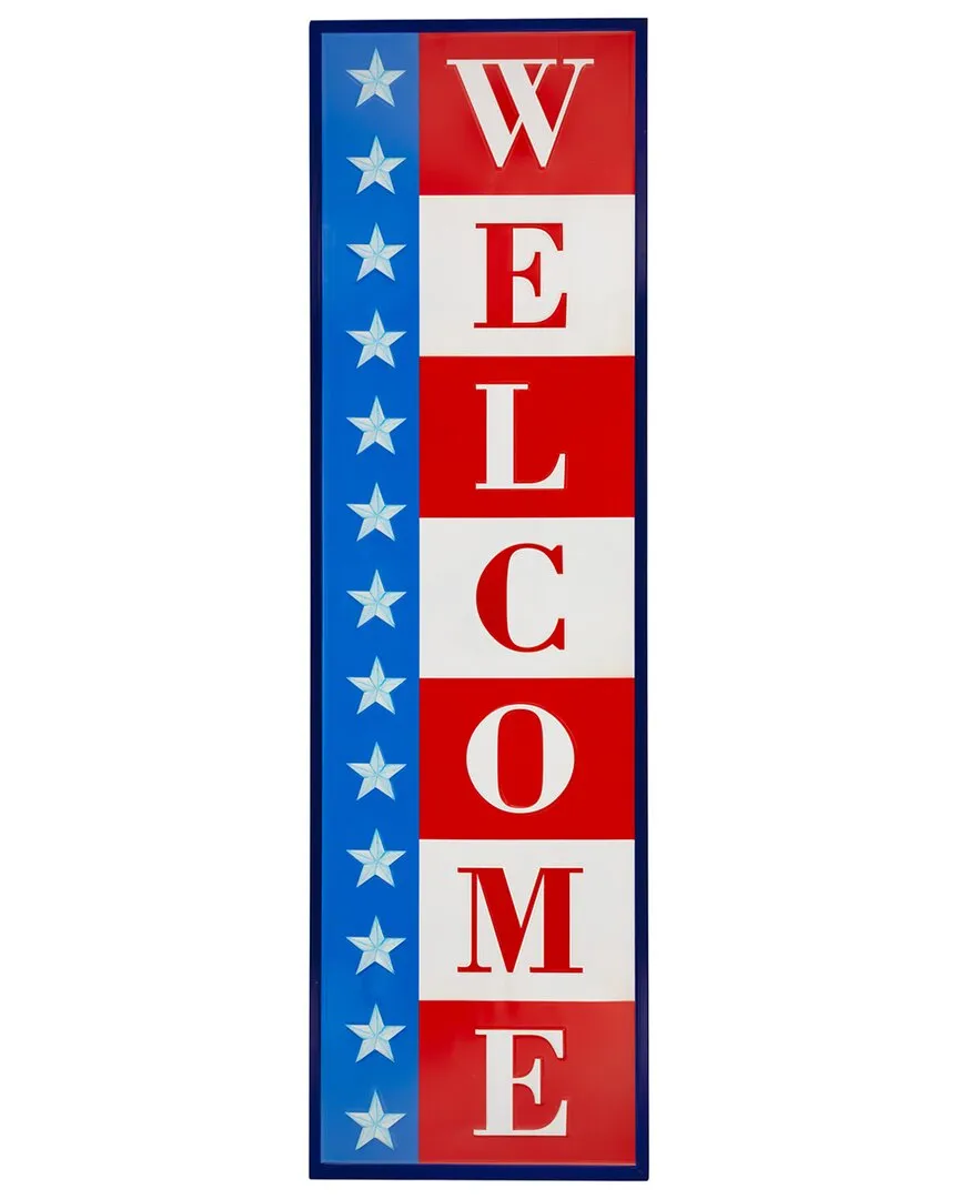 Northlight Board Sign Decoration - Red, Metal