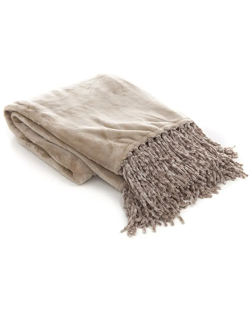 Plush Throw - Beige, Polyester image