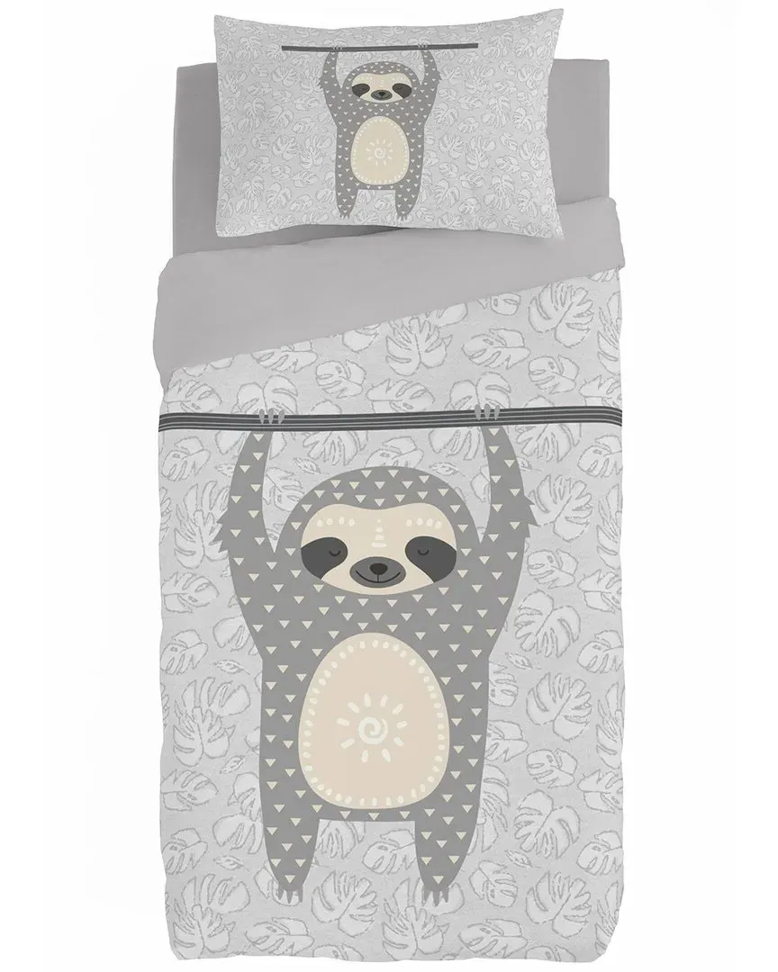 Sloth Duvet Cover Set - Multicolor, Cotton