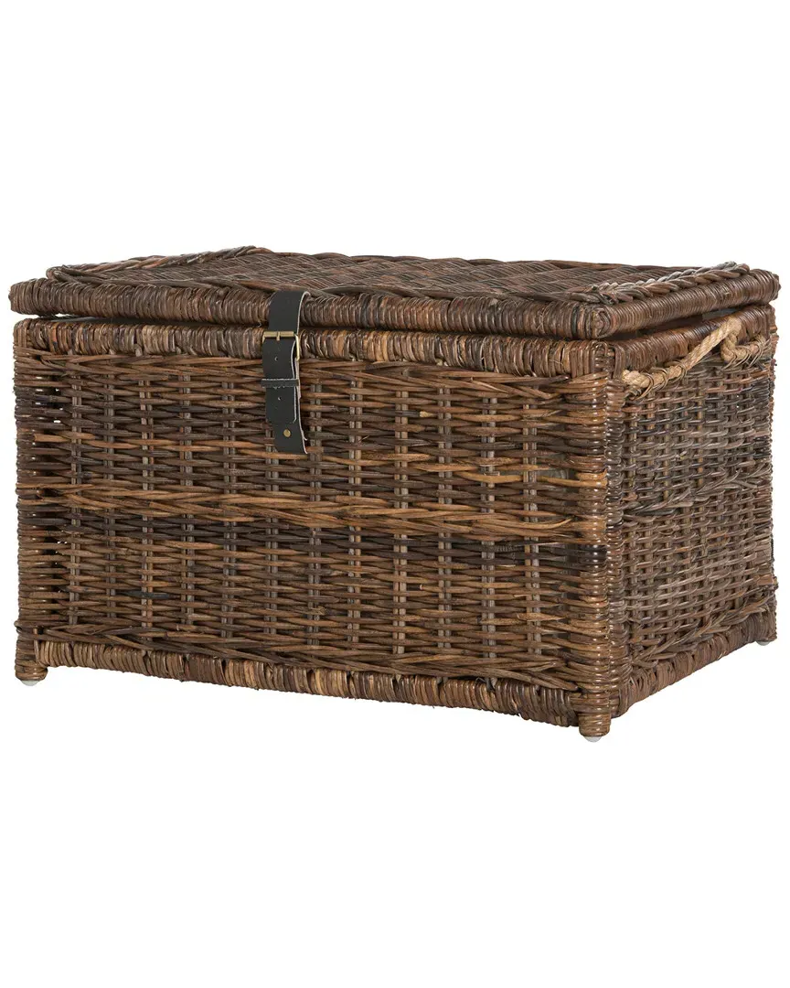 Caden 30in Wicker Storage Trunk - Brown image