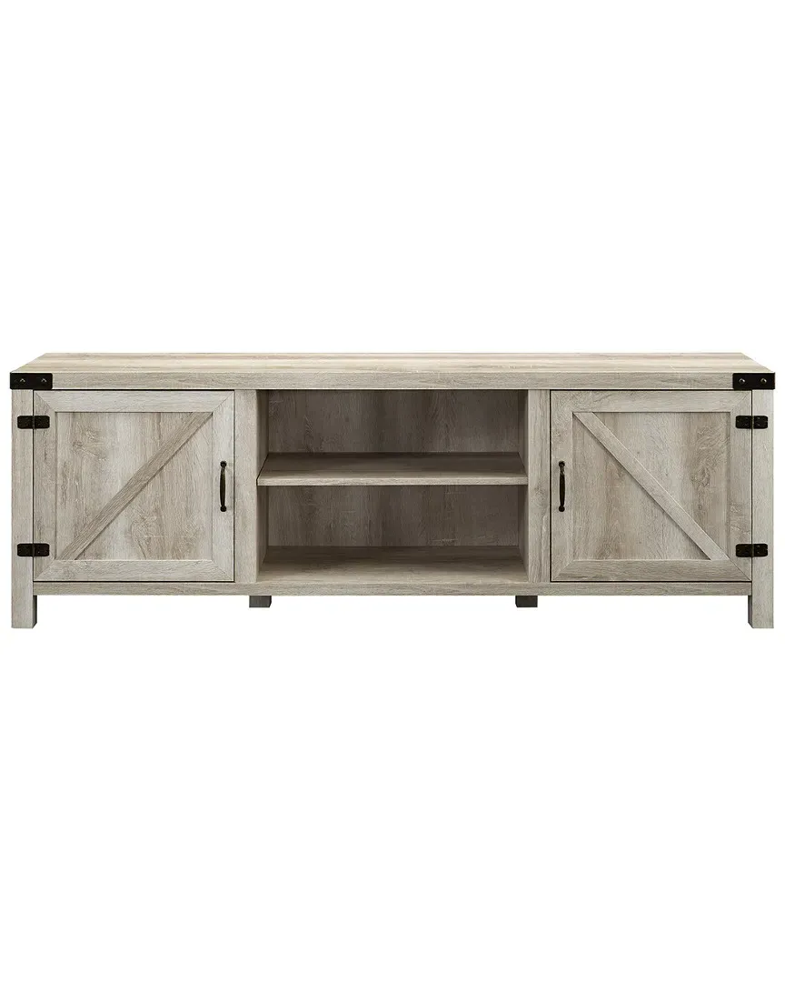 70in Barn Door Media Console - White Oak