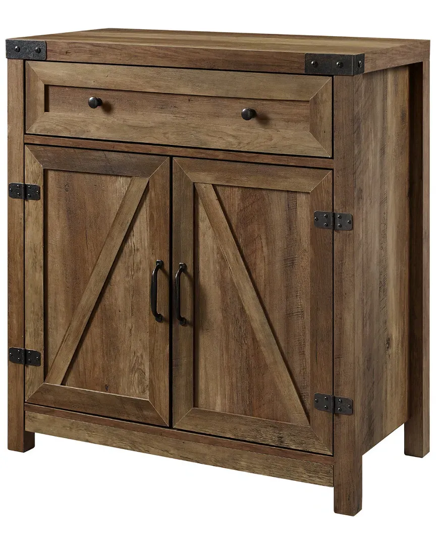 Hewson 30in Barn Door Accent Cabinet - Reclaimed Barnwood image