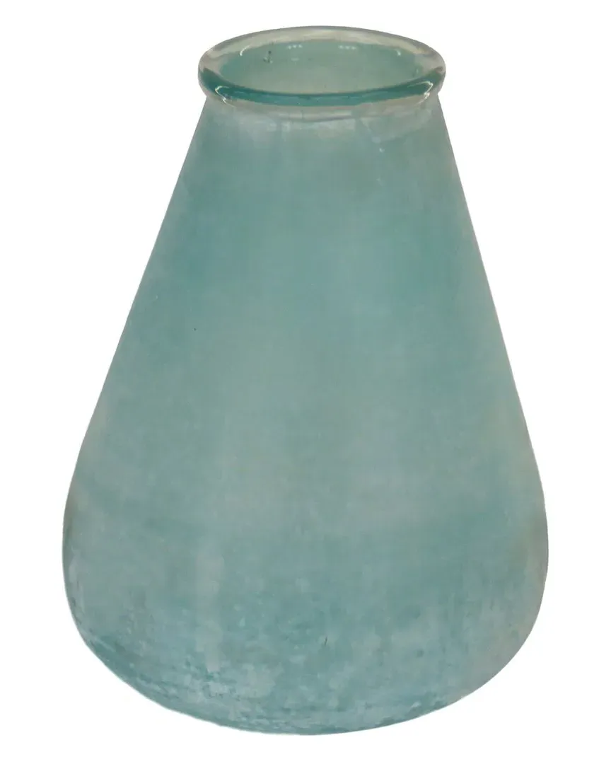 13in Large Teardrop Vase - Turquoise, Glass image