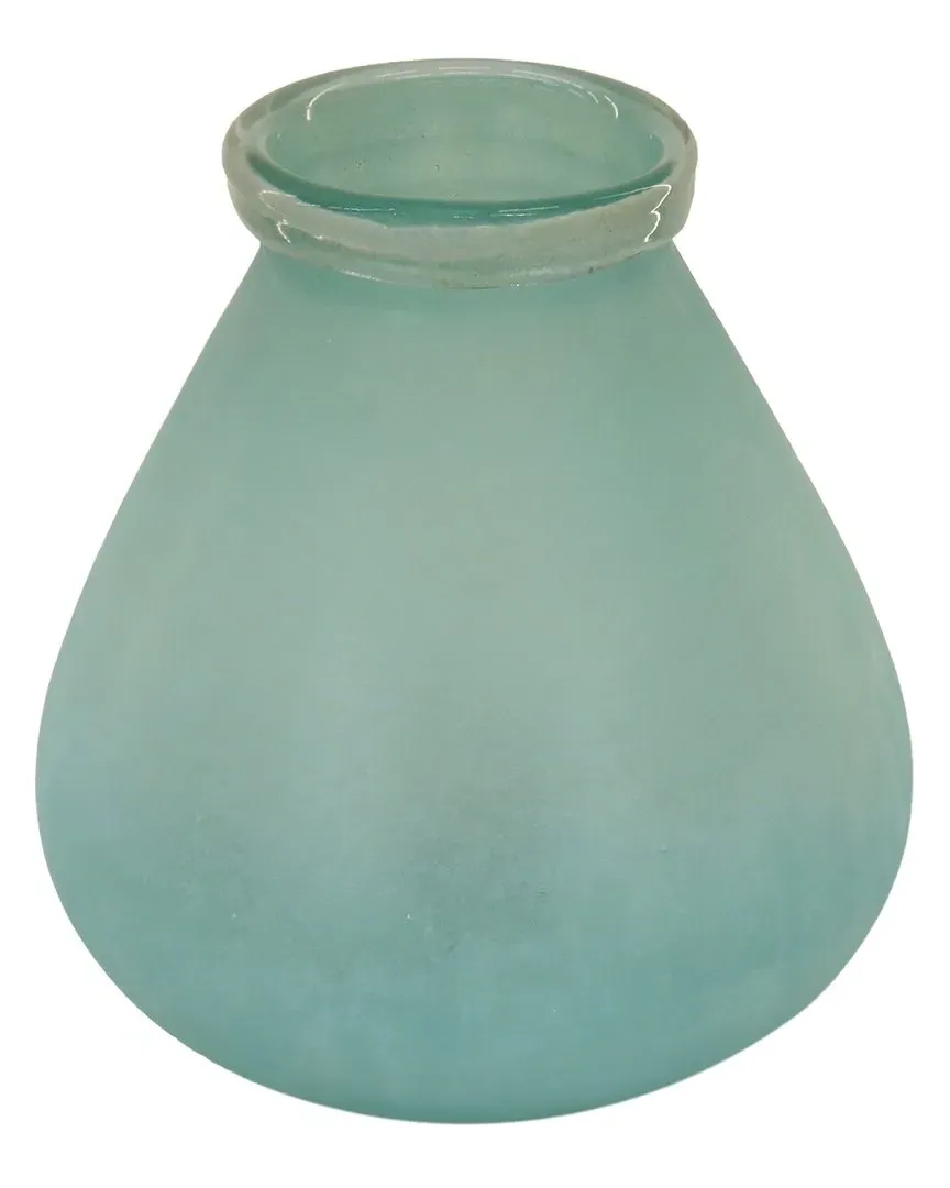 9in Teardrop Vase - Turquoise, Glass