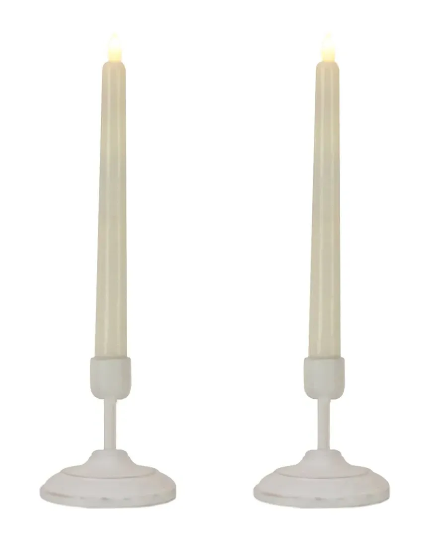 Heritage 12in Flameless LED Window Candles - White