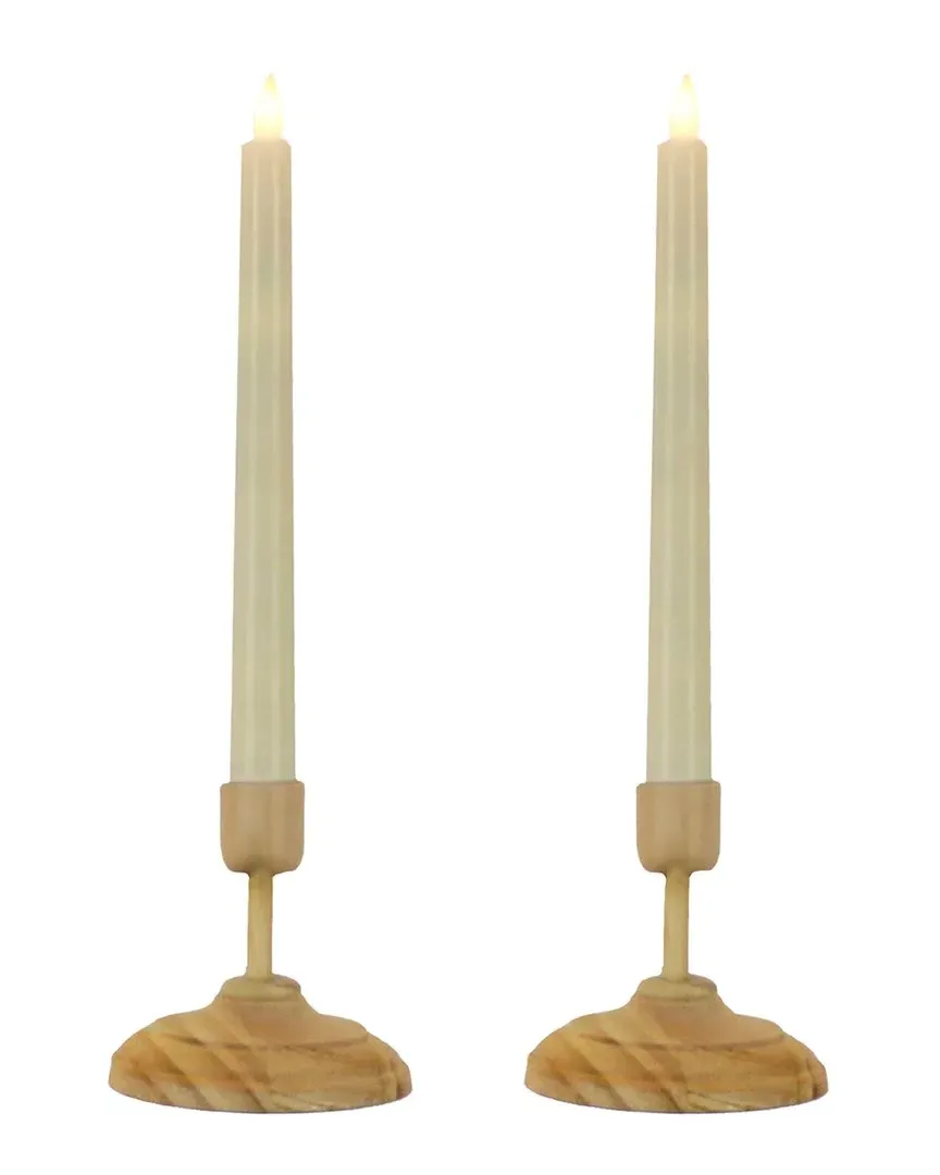 Heritage 12in Window LED Candle - Beige, Wax