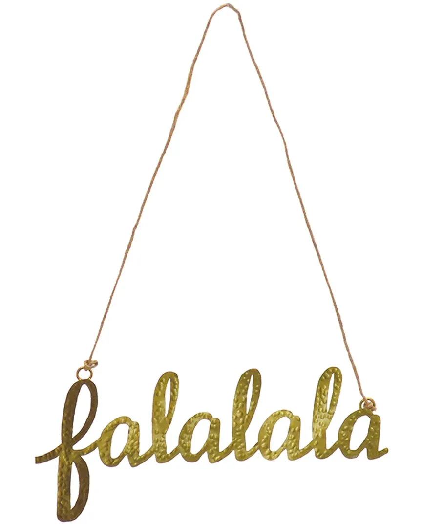 Set of Four Christmas Ornaments - Gold, Metal image