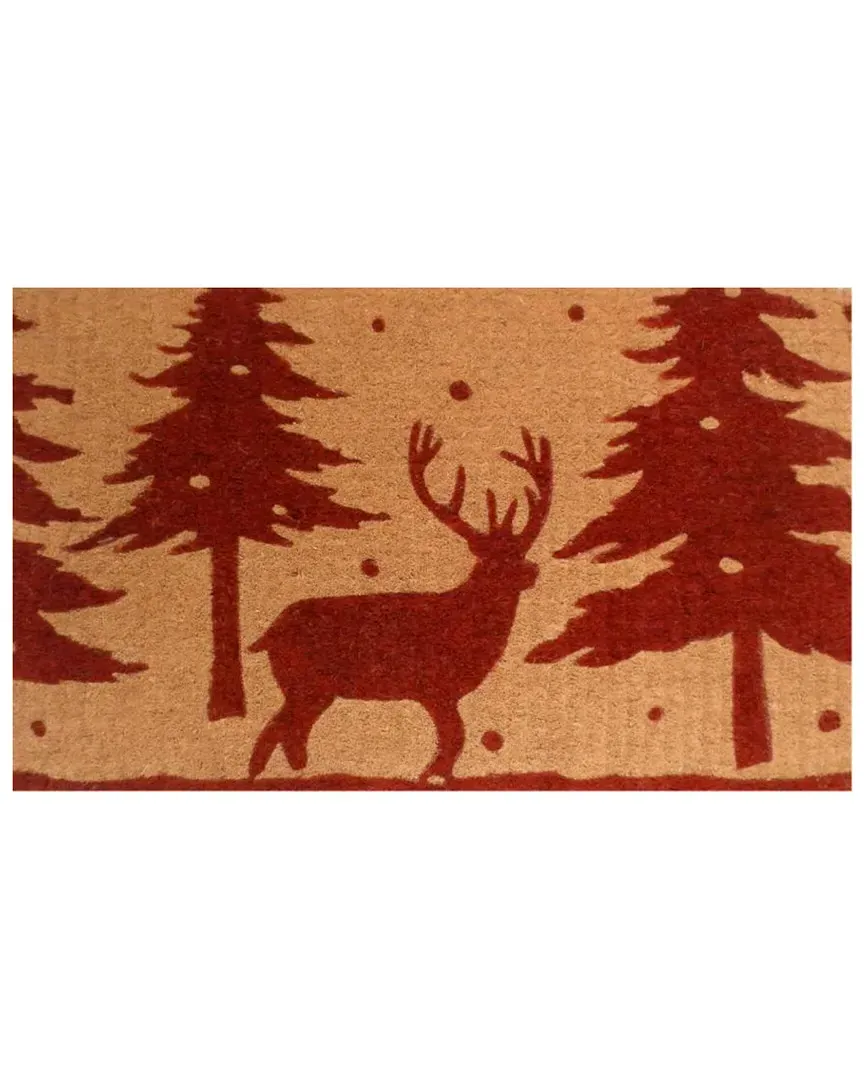 Christmas Reindeer Doormat - Multi, Coir image