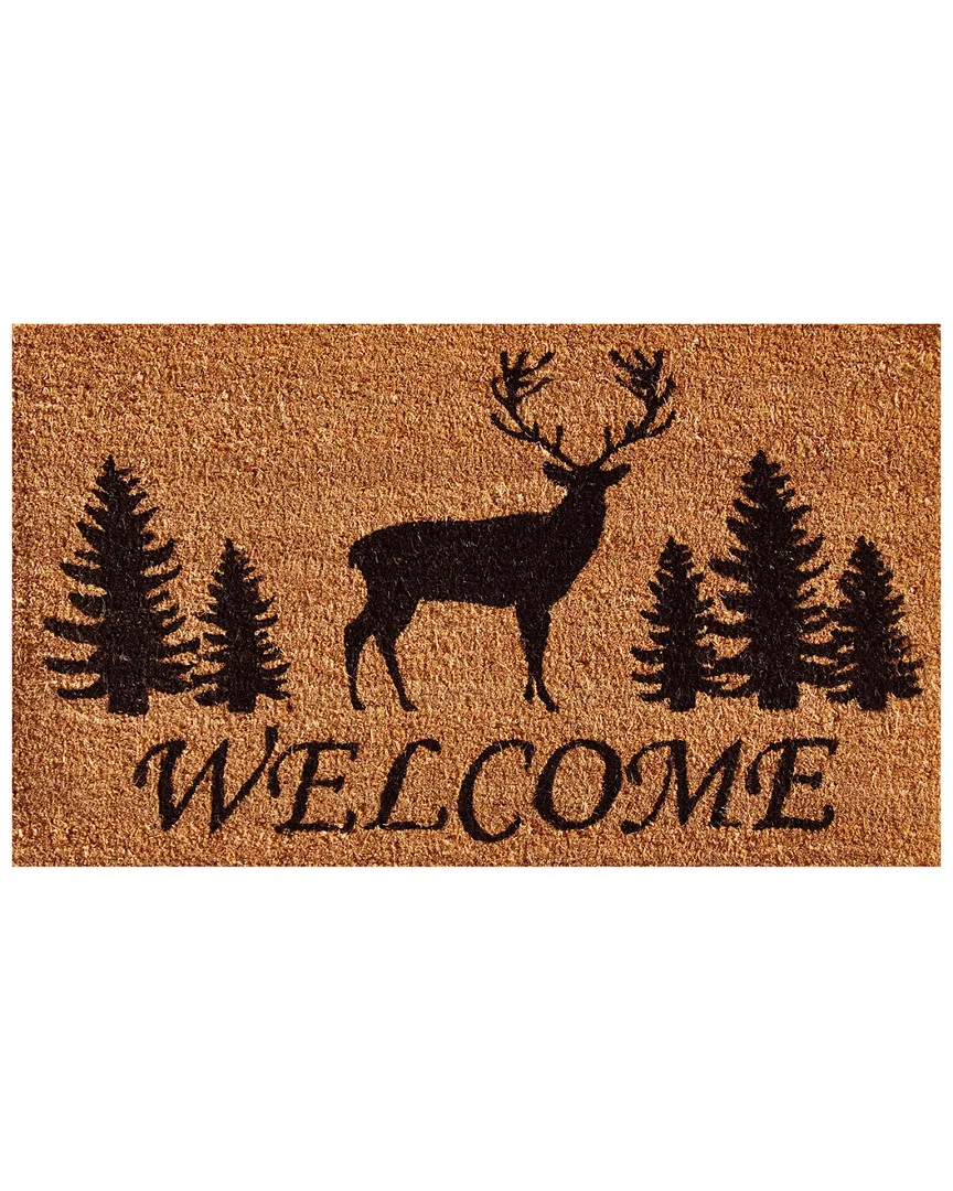 Elk Forest Welcome Doormat - Natural, Coir image